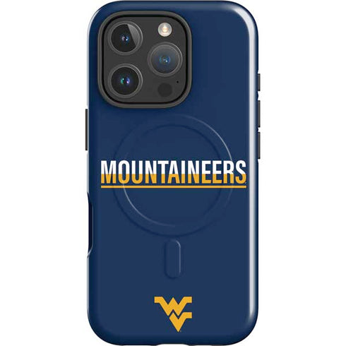 West Virginia University Blue Wood Floor iPhone 16 Pro Magsafe Impact Case